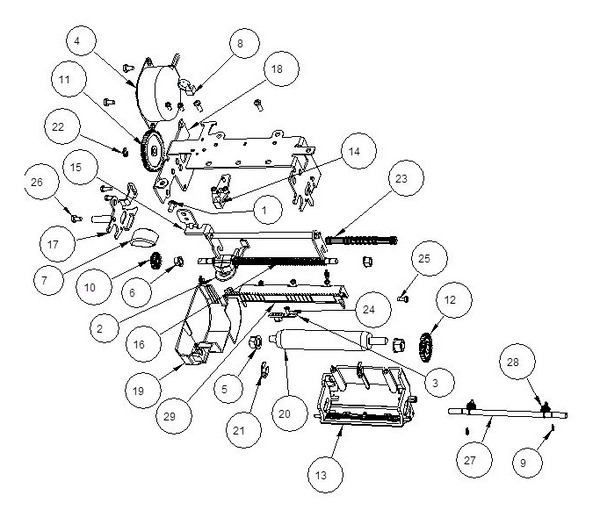 Ithaca 9000 Platen Bearing - Diagram No. 5